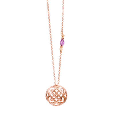 κολιέ ροζ χρύσωμα mandala flower στην αστρολογία