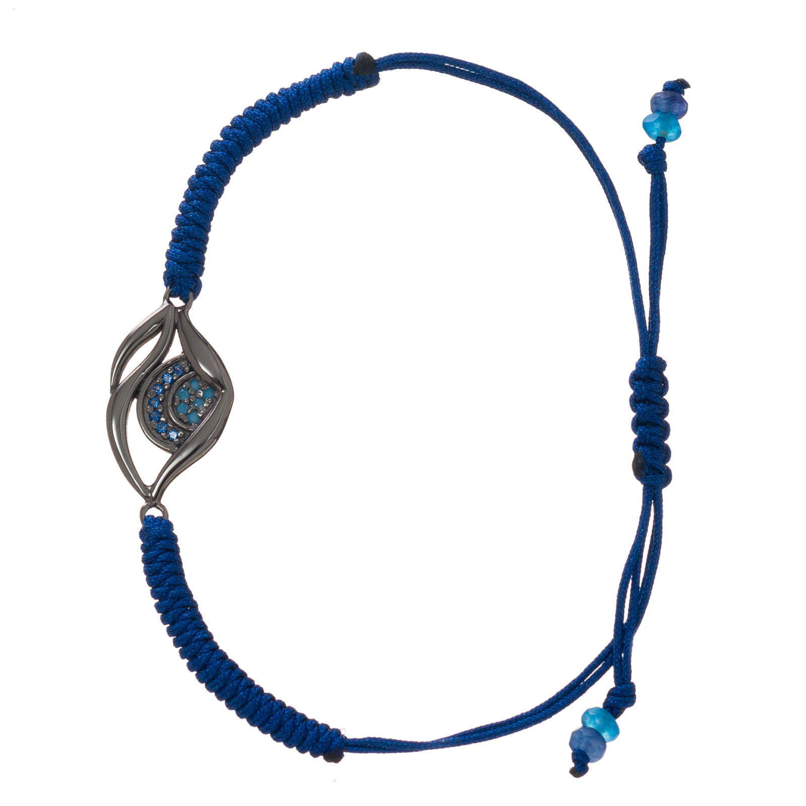 Γουρια 2026 Ασημι 925 βραχιόλι από ασήμι 925 γούρι 2026 μάτι μαύρο πλατίνωμα με σμάλτο - Το μάτι έχει συμβολική σύνδεση με το φως