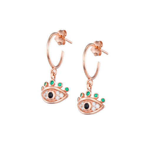 Ασημένια Κοσμήματα με μάτια Σκουλαρίκια από ασήμι 925 μάτι