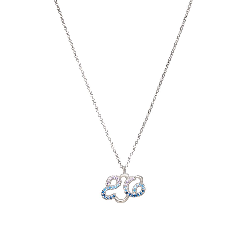 Κολιέ από ασήμι 925 γούρι 2026 σύννεφο με ζιργκόν