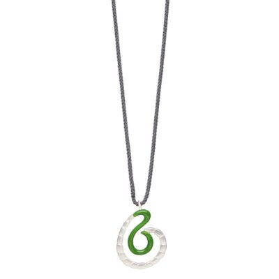 Γουρια 2026 Ασημι 925 Κολιέ από ορείχαλκο γούρι 2026 κύμα με σμάλτο - Το κύμα συμβολίζει τη ροή και τη δυναμική της ζωής