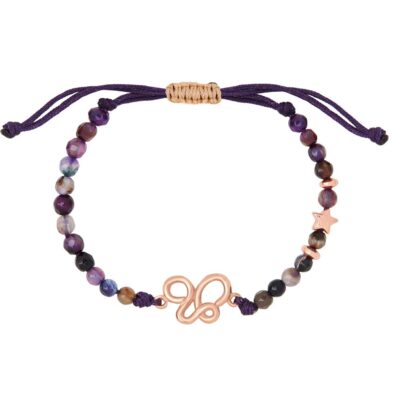 Γουρια 2026 Ασημι 925 βραχιόλι 26 από ασήμι 925 πεταλούδα ροζ χρύσωμα - Η πεταλούδα συμβολίζει κυρίως τη μεταμόρφωση