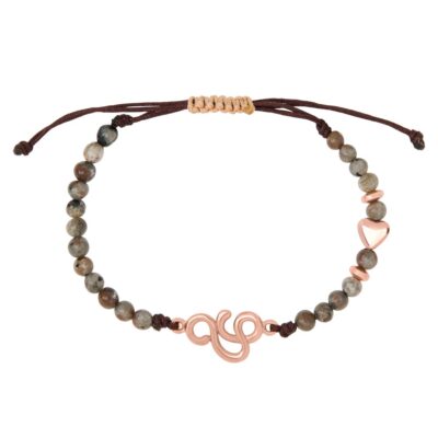 Γουρια 2026 Ασημι 925 βραχιόλι 26 από ασήμι 925 ροζ χρύσωμα - Γούρι 26