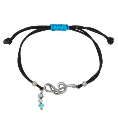 Γουρια 2026 Ασημι 925 βραχιόλι από ασήμι 925 γούρι 2026 κλειδί του Σολ μαύρο πλατίνωμα με ζιργκόν - Το σύμβολο του κλειδιού Σολ στον πνευματικό τομέα