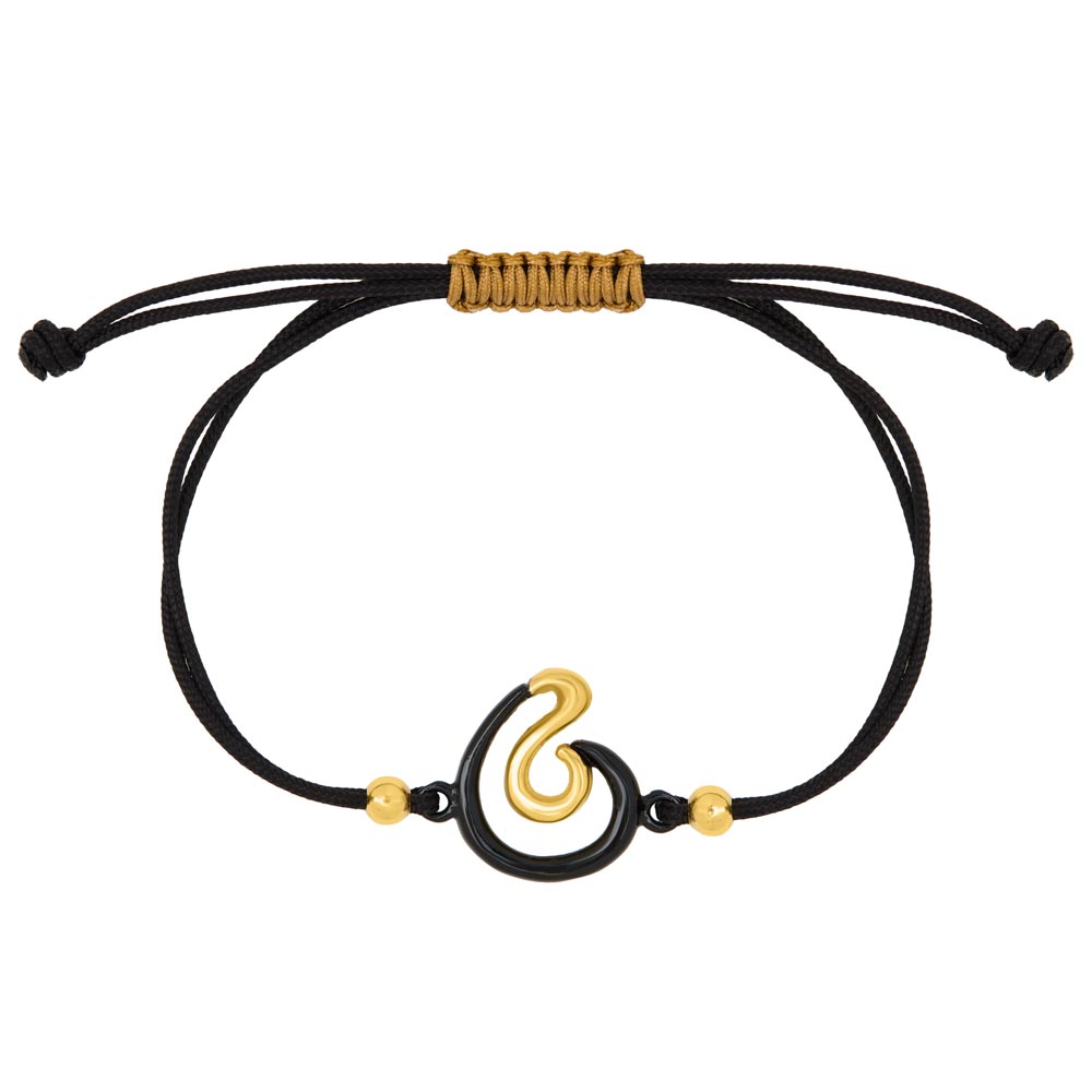 Γουρια 2026 Ασημι 925 βραχιόλι από ασήμι 925 γούρι 2026 κύμα επίχρυσο με νανοκεραμική βαφή - Το κύμα συμβολίζει τη ροή και τη δυναμική της ζωής