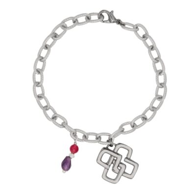 Γουρια 2026 Ασημι 925 βραχιόλι από ορείχαλκο γούρι 2026 συνδετήρας - Ο συνδετήρας συμβολίζει την ενότητα και την σύνδεση πραγμάτων ή ανθρώπων