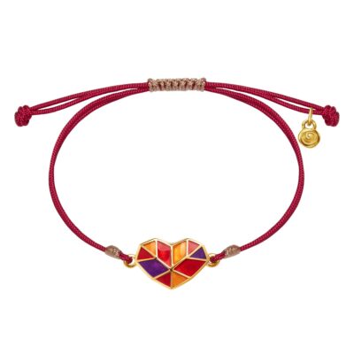 βραχιόλι heart από ασήμι 925 βιτρώ με διάφορα χρώματα σμάλτο - Η καρδιά