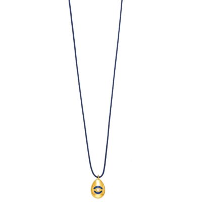 κολιέ από ορείχαλκο αυγό μάτι επίχρυσο