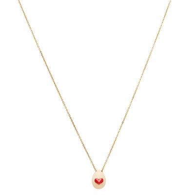 κολιέ από ορείχαλκο με νανοκεραμική βαφή καρδούλα