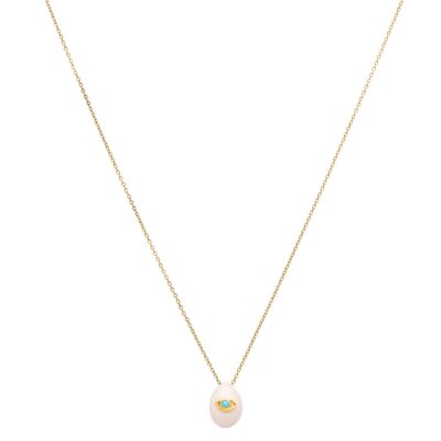 κολιέ από ορείχαλκο επίχρυσο μάτι