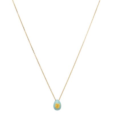 κολιέ από ορείχαλκο επίχρυσο 4φυλλο