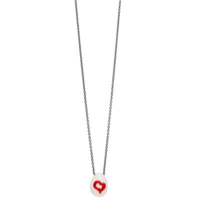 κολιέ από ορείχαλκο με νανοκεραμική βαφή καρδιά