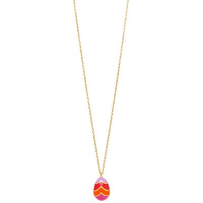 κολιέ από ορείχαλκο με 3Dαυγό με σμάλτο