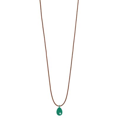 κολιέ αστέρι ριγέ ασήμι 925