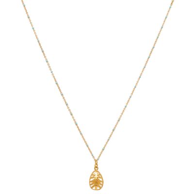 κολιέ από ορείχαλκο φύλλα επίχρυσο