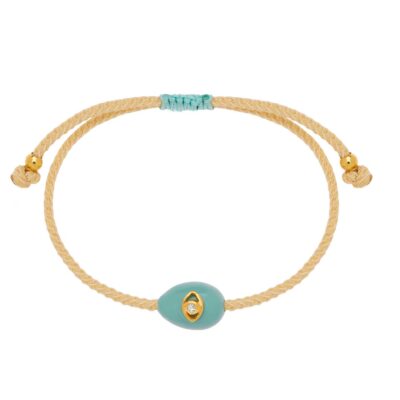 βραχιόλι από ορείχαλκο επίχρυσο μάτι