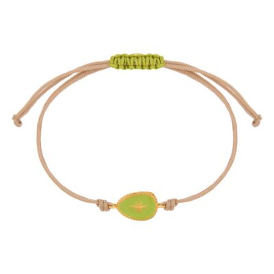 βραχιόλι από ασήμι 925 επίχρυσο με πλακέ αυγό αστέρι με σμάλτο