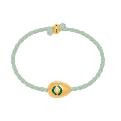 βραχιόλι από ορείχαλκο αυγό μάτι επίχρυσο