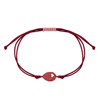 βραχιόλι καρδούλα ριγέ ασήμι 925